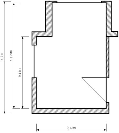 Grundriss mit Maßlinien