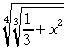 nroot{4}{nroot {3} {1 over 3+x^2} }